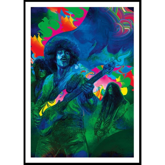 Phil Lynott Thin Lizzy Abstract Poster – Available In 3 Sizes, Rock Memorabilia