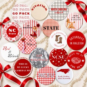 North Carolina State University Gameday Buttons