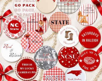 North Carolina State University Gameday Buttons