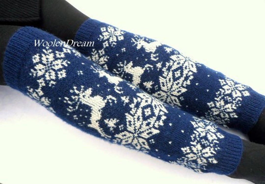 Christmas Leg Warmers Knit Wool Leg Warmers Women's Leg Etsy