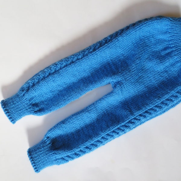 Hand knitted baby pants wool infant trousers warm winter toddler pants children leg warmers seamless knit longies with braids Christmas gift