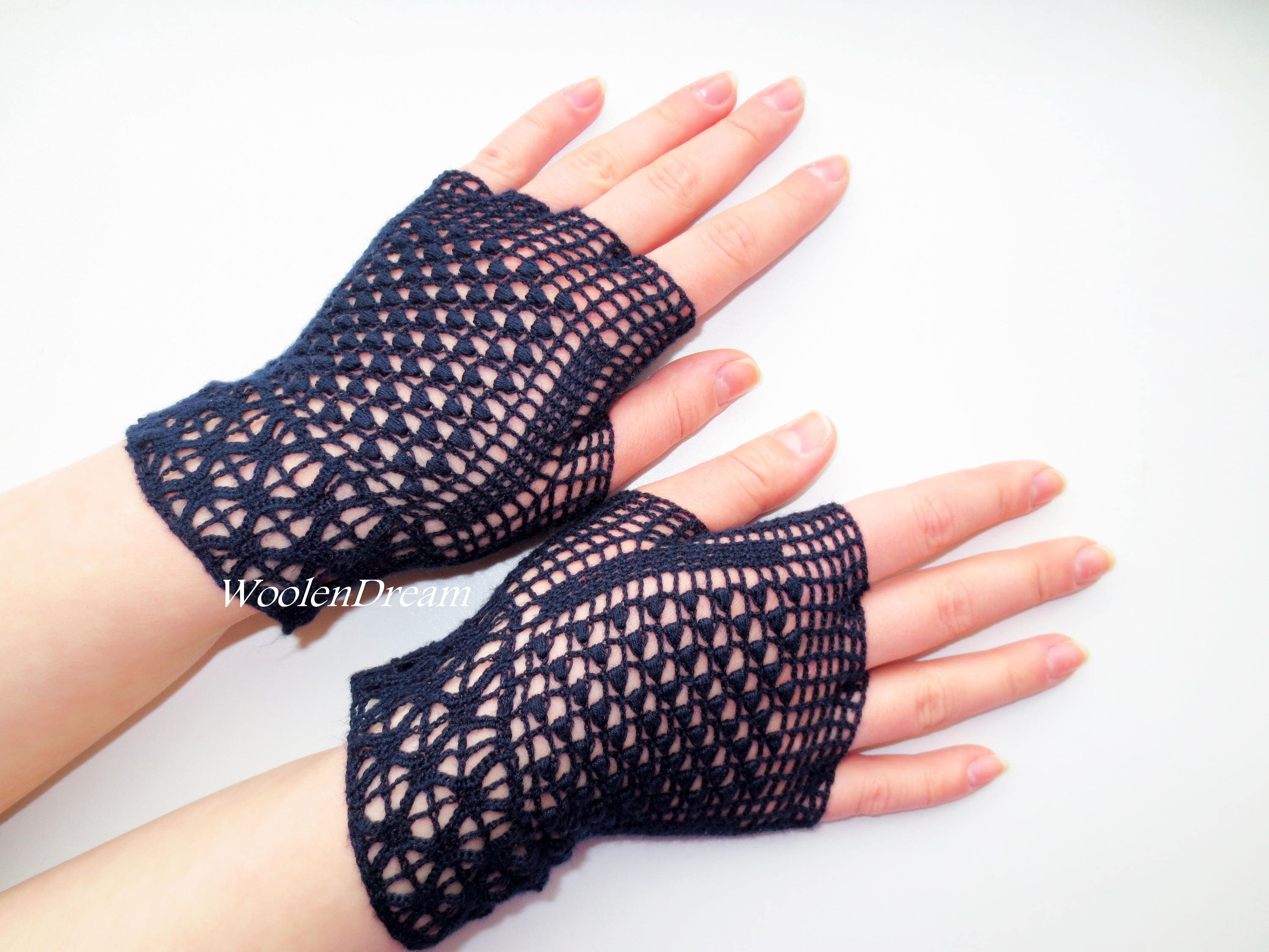 Vintage Victorian Short Fingerless Lace Gloves Wedding Bridal Accessories 