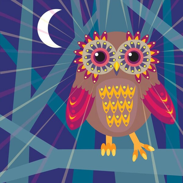 Owl Eyes 3 illustration print