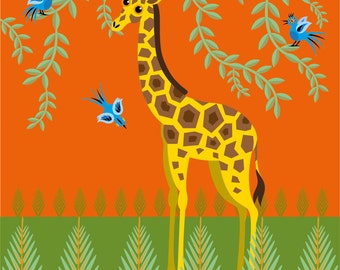 Children's Jungle Giraffe print