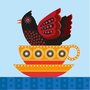 Breakfast bird illustration print image 1