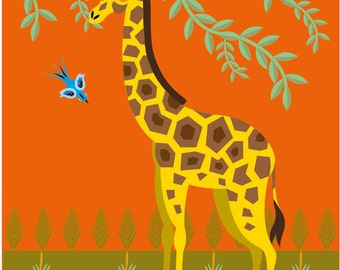 Impression pour enfants - Girafe