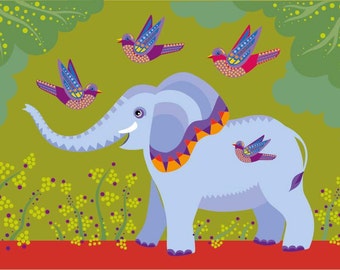 Children's print - Elephant