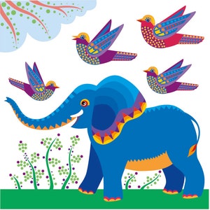 Children&#39;s Jungle Elephant print