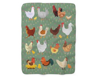 Sherpa Fleece Chicken Blanket