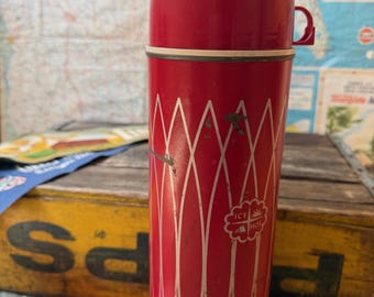 Stor röd vintagetermos