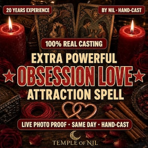 Obsession Love Spell Casting | Same Day, Draw Him Back & Reignite Desire, Strong Attraction Ritual, Hand-Cast with Photo Proo