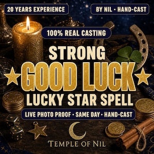 Lucky Star Good Luck Spell Casting | Same Day Hand-Cast Ritual (Photo Proof)