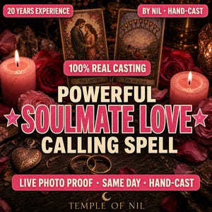Soulmate Love Spell Casting | Same Day, Call Your Fated Partner & Attract True Love, Manifest Romance, Hand-Cast with Photo Proof