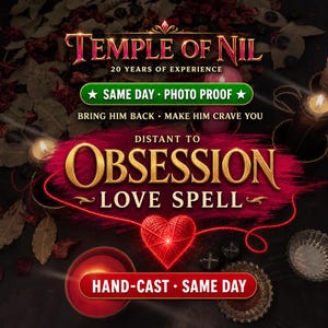 Obsession Liebeszauber | Same Day, Draw Him Back & Reignite Desire, Ritual mit starker Anziehung, handgegossen mit Photo Proo