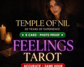Lectura de Tarot de Sentimientos Profundos / Misma Hora, Claridad sobre Emociones Ocultas, 6 Cartas