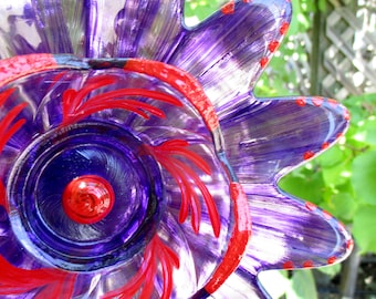 glass garden art hand painted purple red outdoor garden decoration glass garden art lawn ornament garden gift yard art - Glass Garden Art glass garden art hand painted purple red outdoor garden decoration glass garden art lawn ornament garden gift yard art - Glass Garden Art