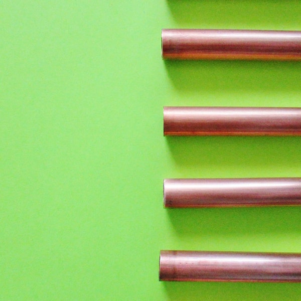 Copper Pipe - Garden Stake for SASAFRASFLOWERS - Copper Stake - Copper Pipe for Glass Garden Art - 20 inch length