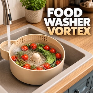 Lavador de Frutas e Legumes | Escorredor com Redemoinho | Taça para Bagas e Ervas | Coador Cozinha 3D