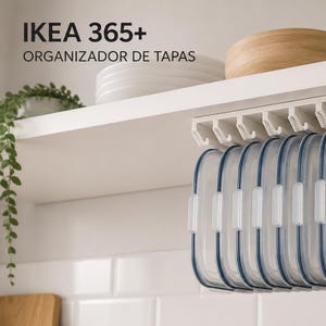 IKEA 365+ dekselorganizer | Dekselhouder voor onder de plank | Keukenorganizer | Tupperwarehouder | Minimalistisch accessoire