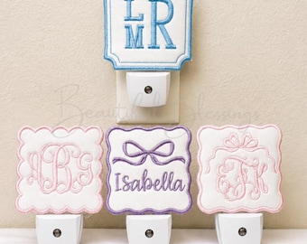 Personalized Night Light with Custom Monogram | Interchangeable Cover