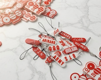 Porte-clés pour téléphone BTS Arirang imprimés en 3D | ARMY | Cadeaux gratuits distribués lors des concerts