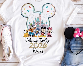 Disney 2026 Personalization Shirts, Custom Disney Trip 2026 Shirt, Disneyworld Shirts,Disney Squad Shirt,Disney Trip 2026 Tee,Disney Family