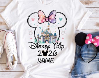 Disney 2026 Personalization Shirts, Custom Disney Trip 2026 Shirt, Disneyworld Shirts,Disney Squad Shirt,Disney Trip 2026 Tee,Disney Family