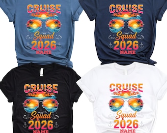 Custom Cruise Squad 2026 Shirt, Matching Family Vacation Tee, Cruise Squad Name Shirt, Cruise Group Shirts, Custom Family Cruise Name Shirts