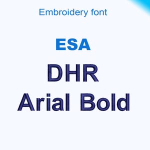 Fonte ESA DHR Arial Bold para bordado (download instantâneo)