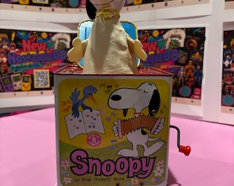 Snoopy in the Music Box Vintage Mattel Joy Makers Windup Toy