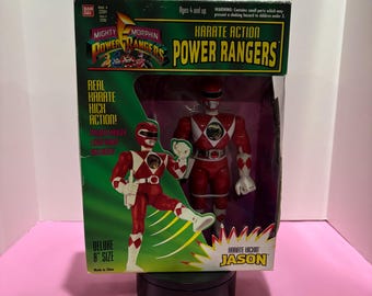 Vintage 1994 Bandai Mighty Morphin Power Rangers Karate Action Jason Red Ranger - MIB