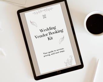 Wedding Vendor Booking Kit | Bridal Planner, Vendor Tracker (Digital Download)