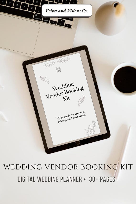 Wedding Vendor Booking Kit | Bridal Planner, Vendor Tracker (Digital Download)