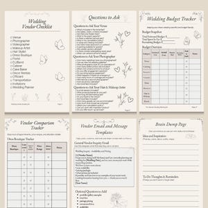 Hochzeits-Verkäufer-Buchungs-Kit | Hochzeitsplaner, Hochzeitsplaner (Digitaler Download) Bild 5
