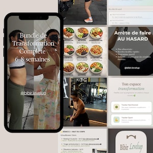 Transformation Complète | Ebook Fitness + Trackers PDF + App Interactive | Programme 6 Semaines | BibirLevelup