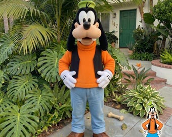 Adult Cartoon Dog Character Outfit, Goofy Mascot Costume Full,  Premium Cosplay Suit for Birthday Party, Professional Event Mascot