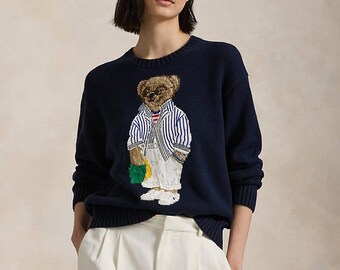 Polo Ralph Lauren Bear Sweater-Classic Tuxedo Bear Design
