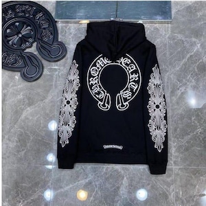 Ny unisex streetwear klassisk och mysig bekväm Chrome Hearts-huvtröja bild 5