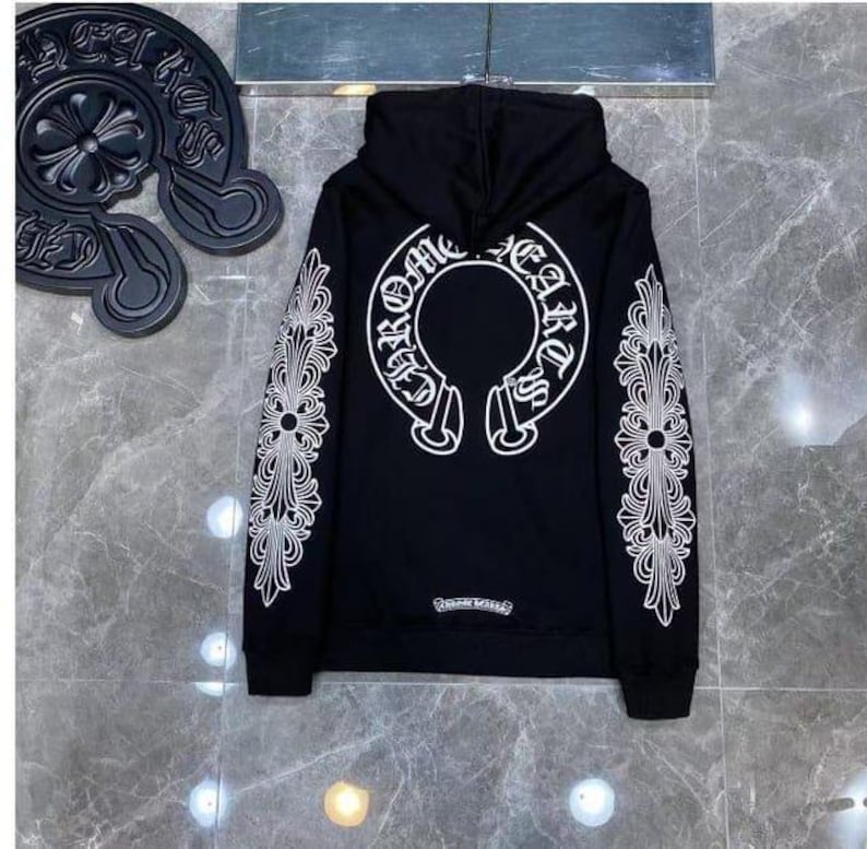 Ny unisex streetwear klassisk och mysig bekväm Chrome Hearts-huvtröja bild 5