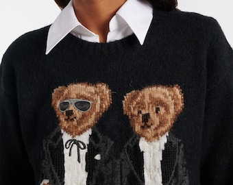 Polo Ralph Lauren Bear Sweater-Classic Tuxedo Bear Design