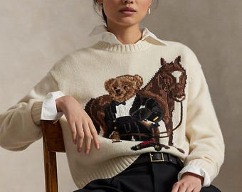 Polo Ralph Lauren Bear Sweater-Classic Tuxedo Bear Design