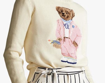 Polo Ralph Lauren Bear Sweater-Classic Tuxedo Bear Design