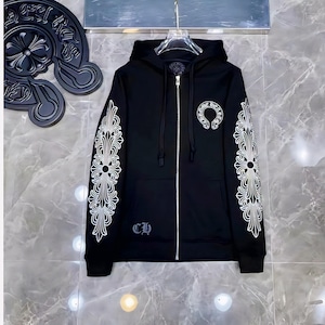 Ny unisex streetwear klassisk och mysig bekväm Chrome Hearts-huvtröja bild 12