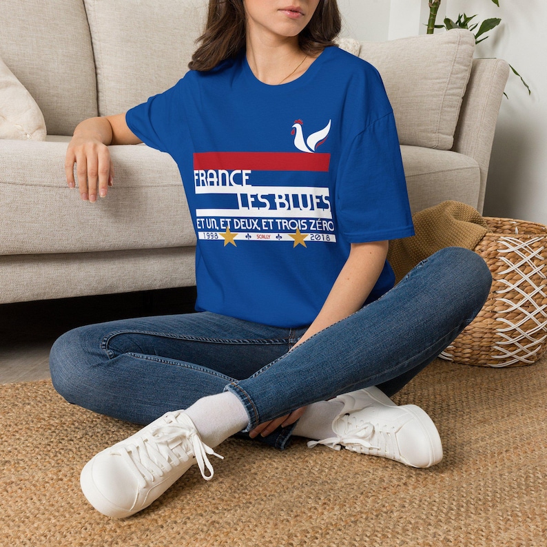 France World Cup 26 Retro T-Shirt | Scally Les Bleus Shirt | France Football Tee | Retro Soccer Shirt | Scallywag Swag image 1