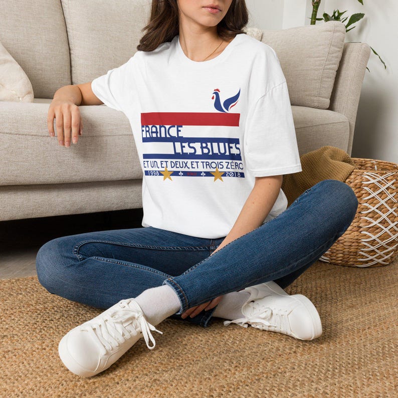France World Cup 26 Retro T-Shirt | Scally Les Bleus Shirt | France Football Tee | Retro Soccer Shirt | Scallywag Swag image 2