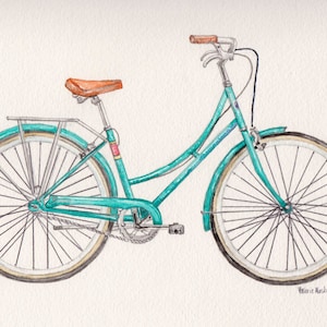 Vintage blue bicycle store