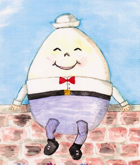 版画 HUMPTY DUMPTY Humpty Dumpty - CANVAS OR FINE PRINT WALL ART
