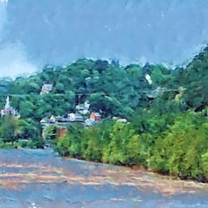 Harpers Ferry West Virginia Acrylic Print, Potomac River Scene, Mountain State Landscape