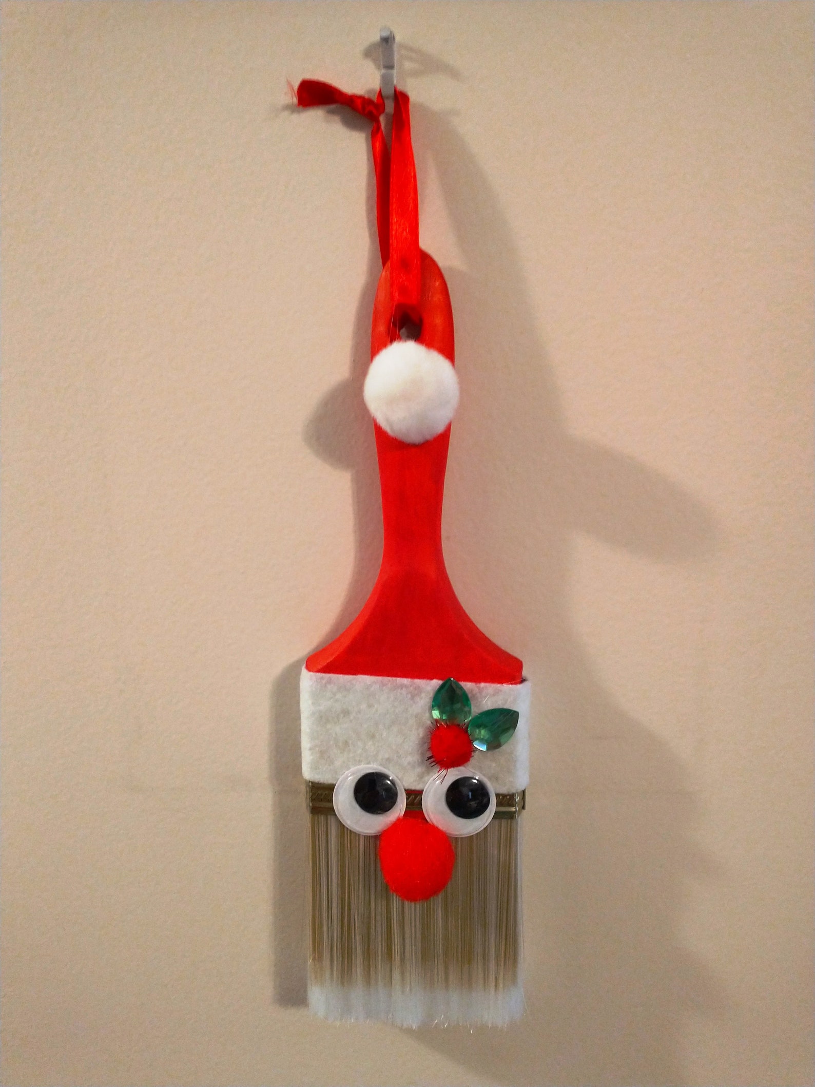 Santa Claus Paintbrush Christmas Ornament Paint Brush St. Etsy