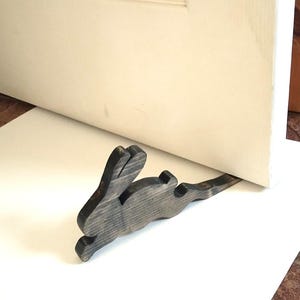 Bunny Rabbit Wooden Doorstop, Spring/easter Wood Home Decor - Etsy